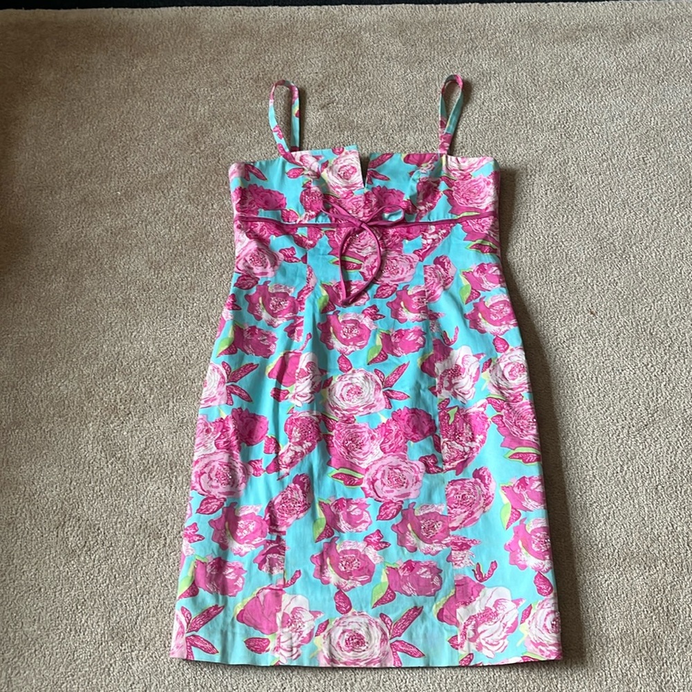 Jade Sundress, Sz. 6, fully lined w beaded embellishments on front! Like new